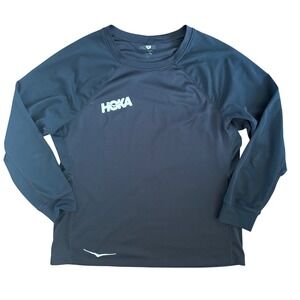 Hoka Black 3/4 Sleeve Running Workout Top Women's‎ Size Medium